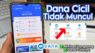 Cara Aktifkan Dana cicil & Dana Instan Supaya Bisa Pinjam Saldo Dana Langsung Cair