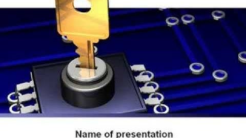 Data Protection Key PowerPoint Template by PoweredTemplate.com