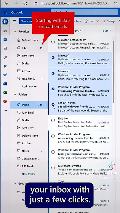 Clean Up your Outlook Inbox #Shorts