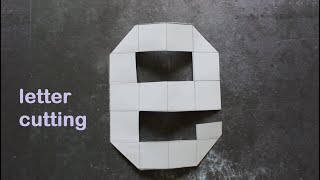How to Cut Out Lower Case Alphabet: Letter e (5x4grid)