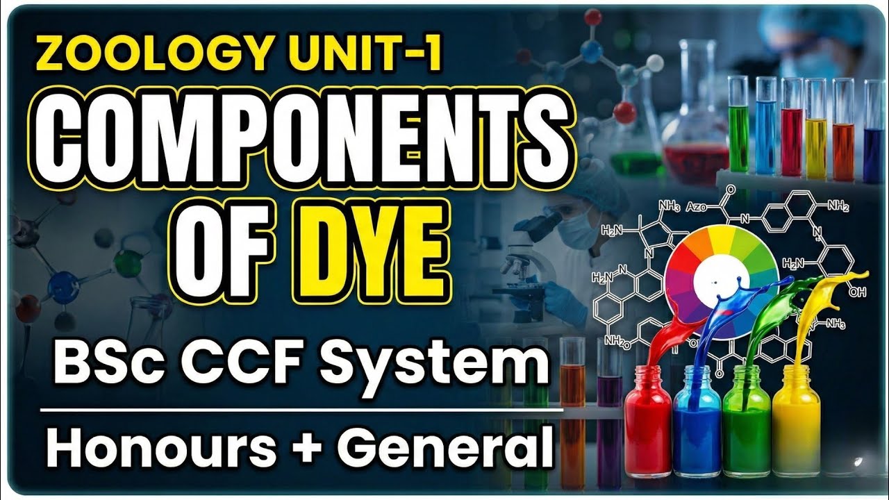 Components Of Dyes । Zoology Unit-1 Semester III CC4 Paper ( Honours+ General)
