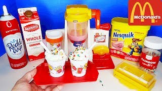 Watch McDonalds SHAKE MAKER Happy Meal Magic Ice Cream Shakes Toy Food For  Kids DIY Chocolate Shakes at Home