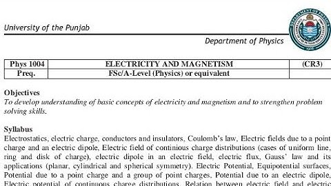 Bs Physics 2nd semester course outline 2023|bs physics all subjects syllabus 2023|pu