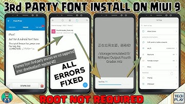 MIUI ROM - 3rd PARTY FONTS INSTALLATION - ROOT NOT NEEDED