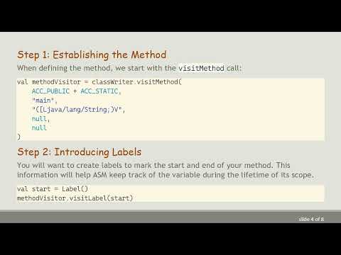 How to Create a Method with Named Parameters in Java ASM