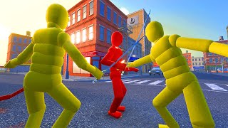 MAKING NPC'S FIGHT WITH REAL WEAPONS | Smart AI & Active RAGDOLL Physics ! ! - OVERGROTH