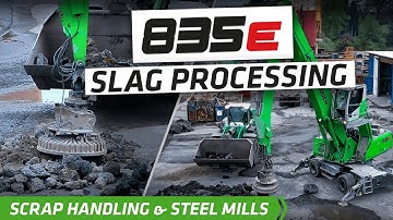 SENNEBOGEN 835 E - Slag Processing at Max Aicher Umwelt GmbH in Meitingen, Germany