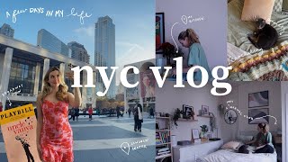 nyc vlog: a few very normal days in my life, chatting, seeing a show, cooking, a simple vlog