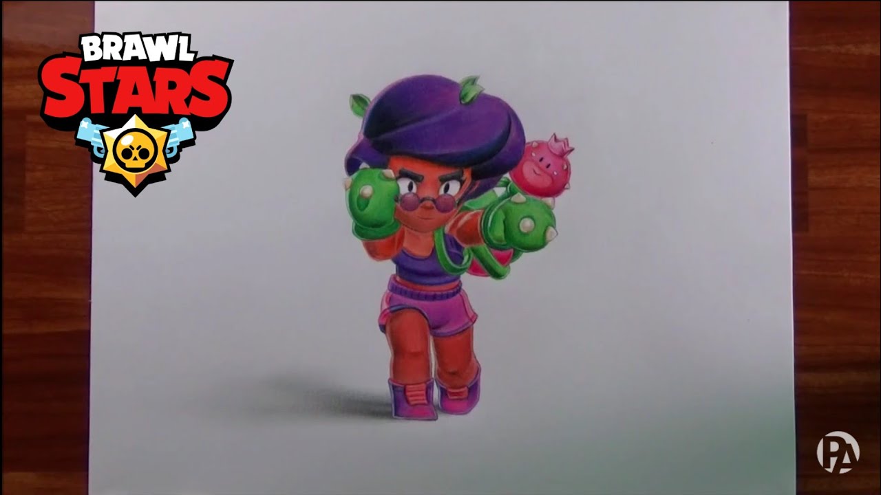 Dibujando a Rosa de Brawl Stars | PatrickART - YouTube