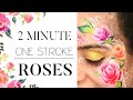 FACE PAINT THIS - Colorful Roses One Stroke