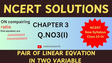 q.no3(1)On comparing the ratios, find the pair of linear equations are consistent, or inconsistent.