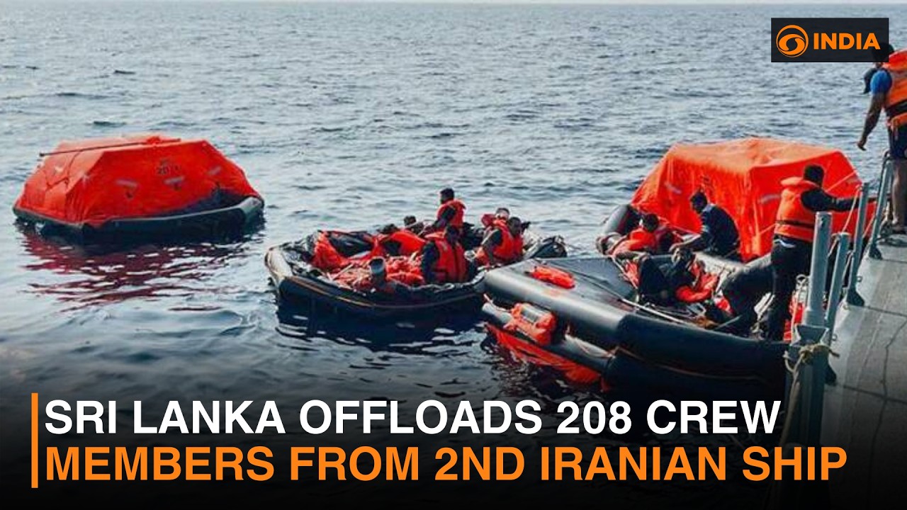 Sri Lanka Navy offloads 208 crew members from a second Iranian vessel off its coast