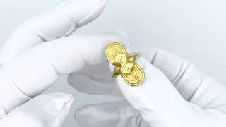 Vidéo: Bague signée LALAOUNIS Or jaune 18 k massif .Taille 54