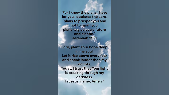 For I know the plans I have for you | Jeremiah 29:11 Prayer