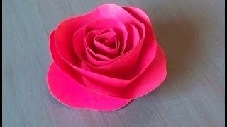 как просто сделать розу из бумаги ///  how easy it is to make a rose out of paper