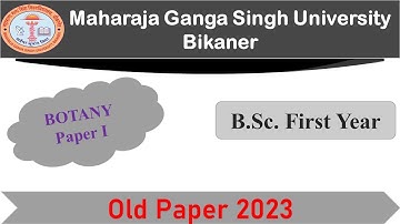 Algae, Lichens and Bryophytes | Botany Paper I | B.Sc. First Year | MGSU Old Question Paper | 2023