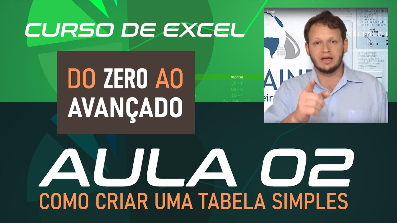 Curso de Excel | Do Zero ao Avançado - Aula 02 - Como Criar Uma Tabela ...