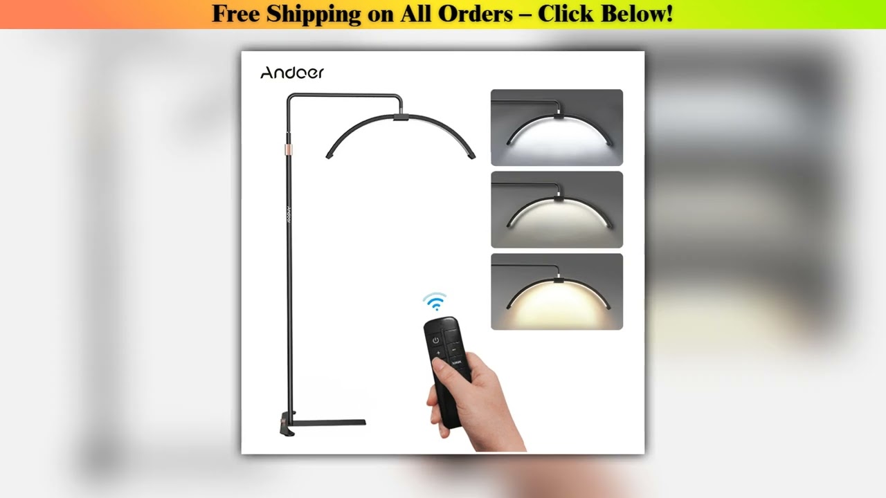 Andoer HD-M5X 36W Floor LED Video Light Half-moon Shaped Fill Light 3000K-6000K Dimmable with