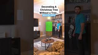 Building A Minecraft Christmas Tree.. #Shorts #Ad #Treewithoutatree