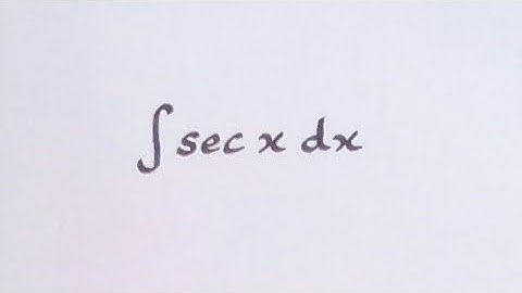 Integration of sec x