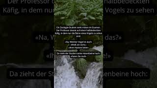 Ein Zoologie-Student steht mitten im Examen