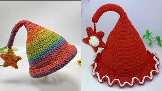 Easy Crochet Elf Hat 🎄 With Star Tip | Beginner-Friendly Winter Pattern