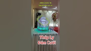 Tháp Ly Đám Cưới, Tháp Lý Rót Rượu 0905018078 Sieuthidocuoi.vn #wedding #phukiencuoi #thaplydamcuoi