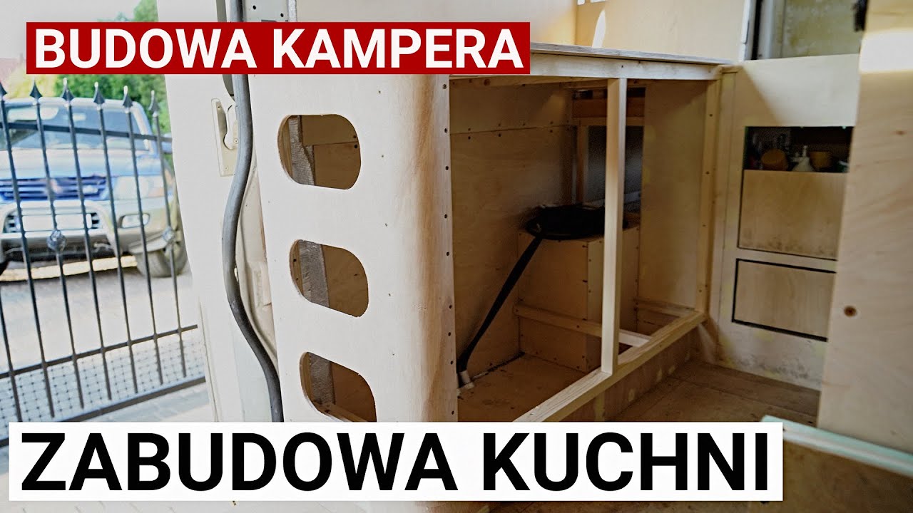 25. Zabudowa kuchni w kamperze. Sklejka elastyczna daje radę! Budujemy kampera na bazie Ducato L4H3.
