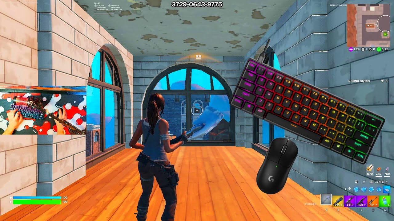 ⭐️[1HR]Steelseries Apex Pro Mini ASMR Chill🤩Tilted Zone Wars🏆Satisfying Keyboard Fortnite 360FPS⭐️