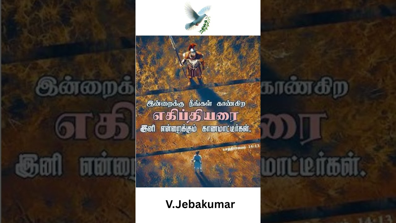 Do not be afraid stand still.                                                @Pastor V. Jebakumar 