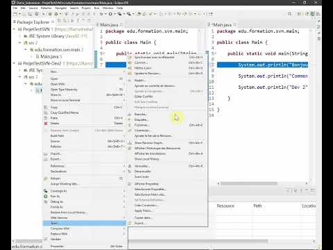 Gestion des versions avec SVN sous Eclipse