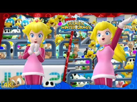 Mario Sonic At The Olympic Winter Games 2010 ᴷ All Events Peach Gameplay