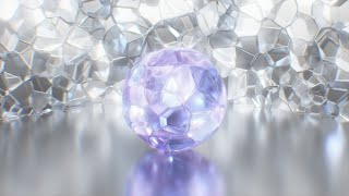 Crystal Clear Glass Gem Sphere Jewels Sparkle Shine Futuristic Room 4K VJ Loop Motion Background