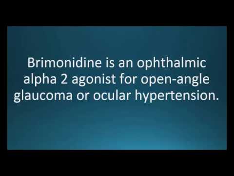 How to pronounce brimonidine (Alphagan P) (Memorizing Pharmacology Video Flashcard)