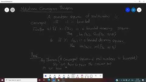 Monotone Sequences by Dr. Krishna M