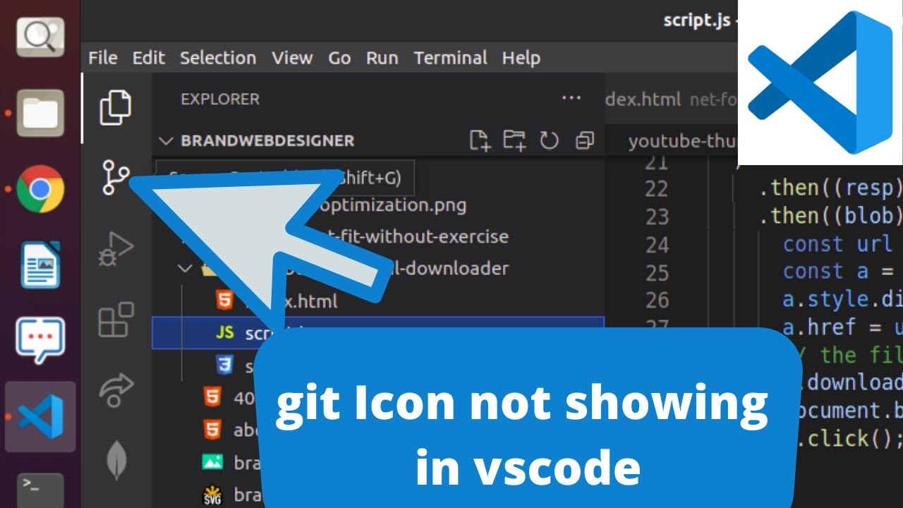 Git(source control) icon not showing in VSCODE - YouTube