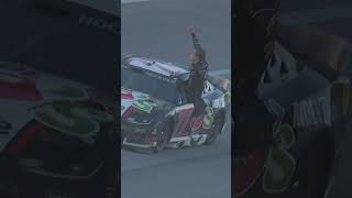 Carson Hocevars Talladega celly is one for the ages 👏 #CarsonHocevar #Talladega #NASCAR #racing