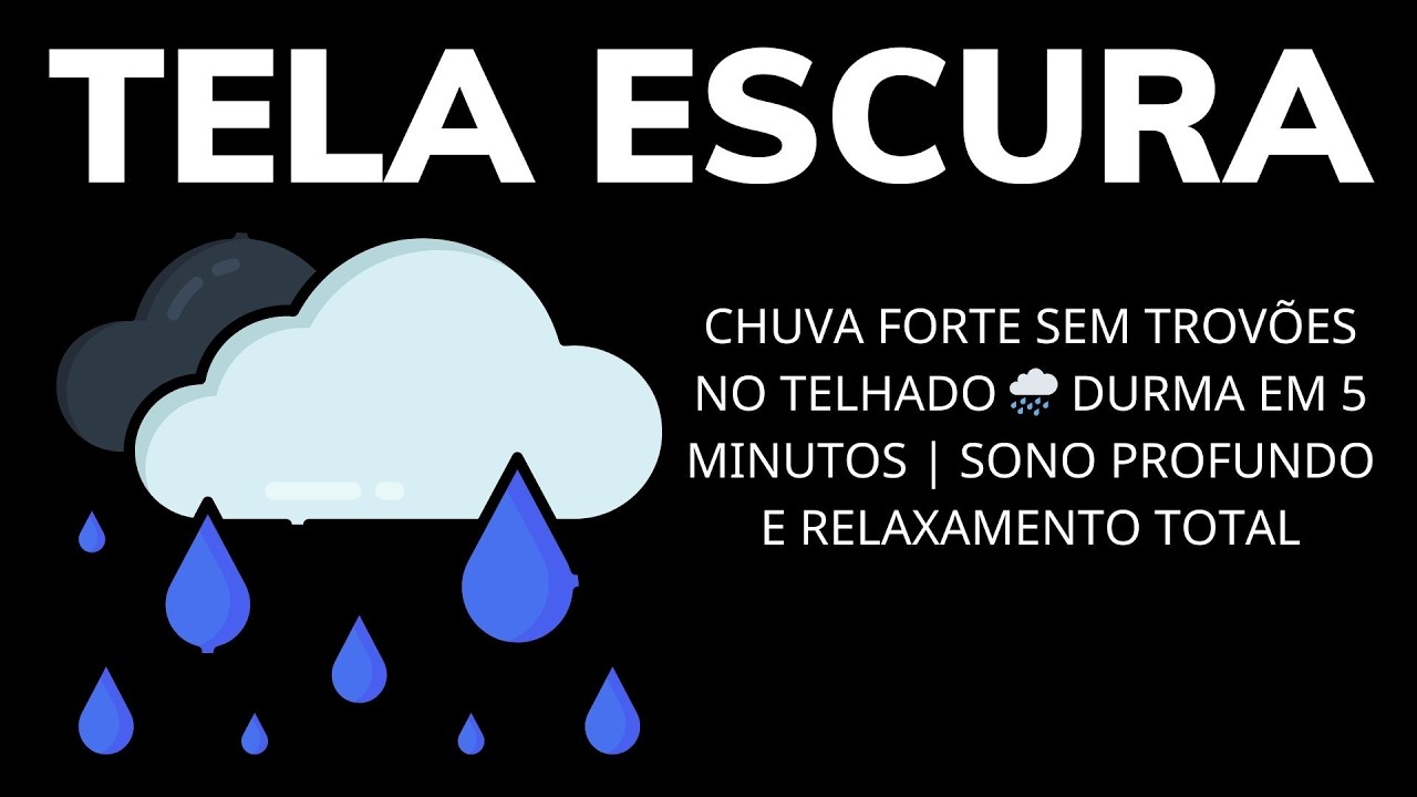 Chuva Forte SEM TROVÕES no Telhado 🌧️ Durma em 5 Minutos | Sono Profundo e Relaxamento Total