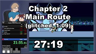 Deltarune Chapter 2 Main Route (Glitched, 1.09) Speedrun in 27:19