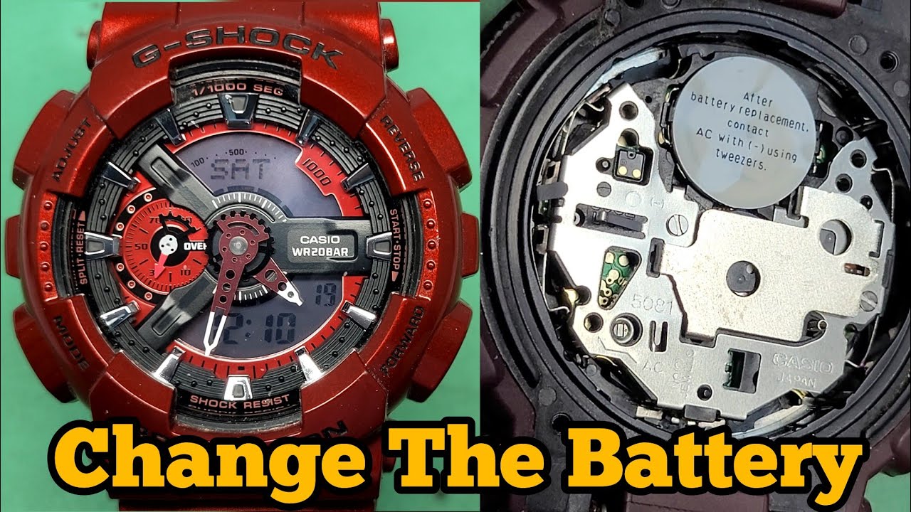 How To Change Battery CASIO G-SHOCK GA-110 Watch - YouTube