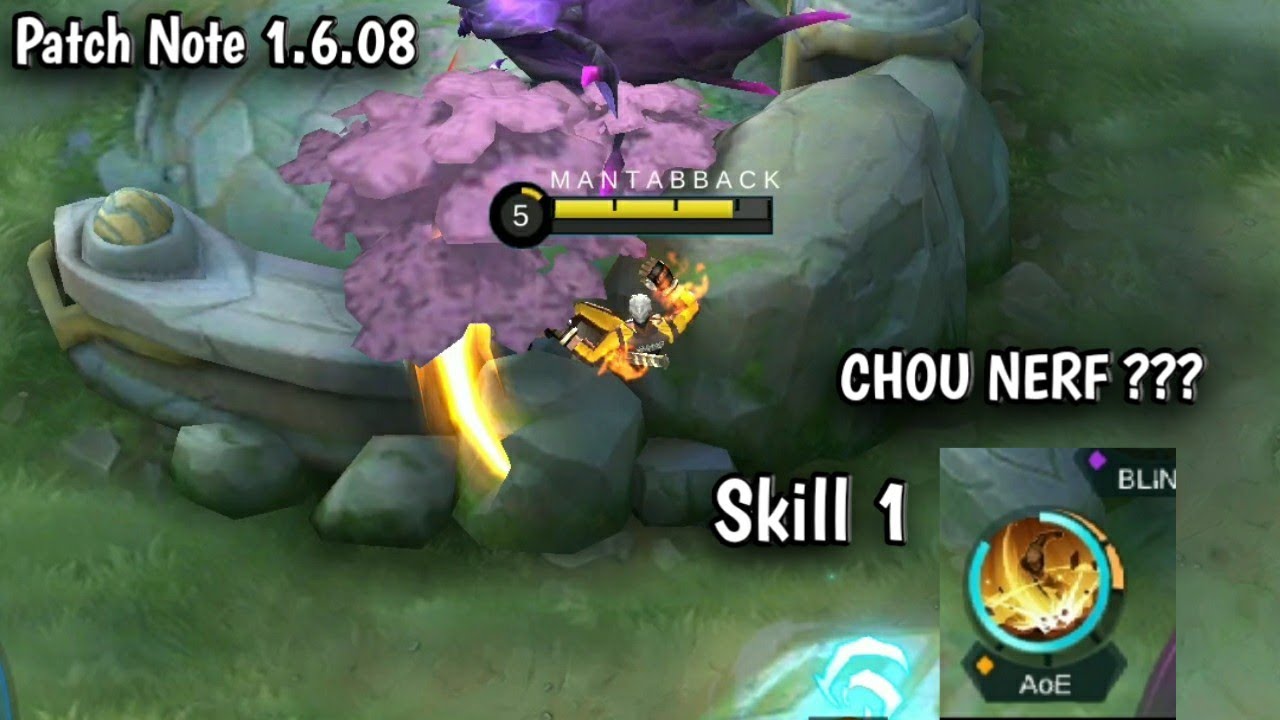 NEW UPDATE CHOU NERF 2021 - MLBB PATCH NOTE 1.6.08