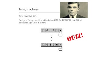 Computation in Complex Systems: Computation Everywhere : Turing Machines Quiz