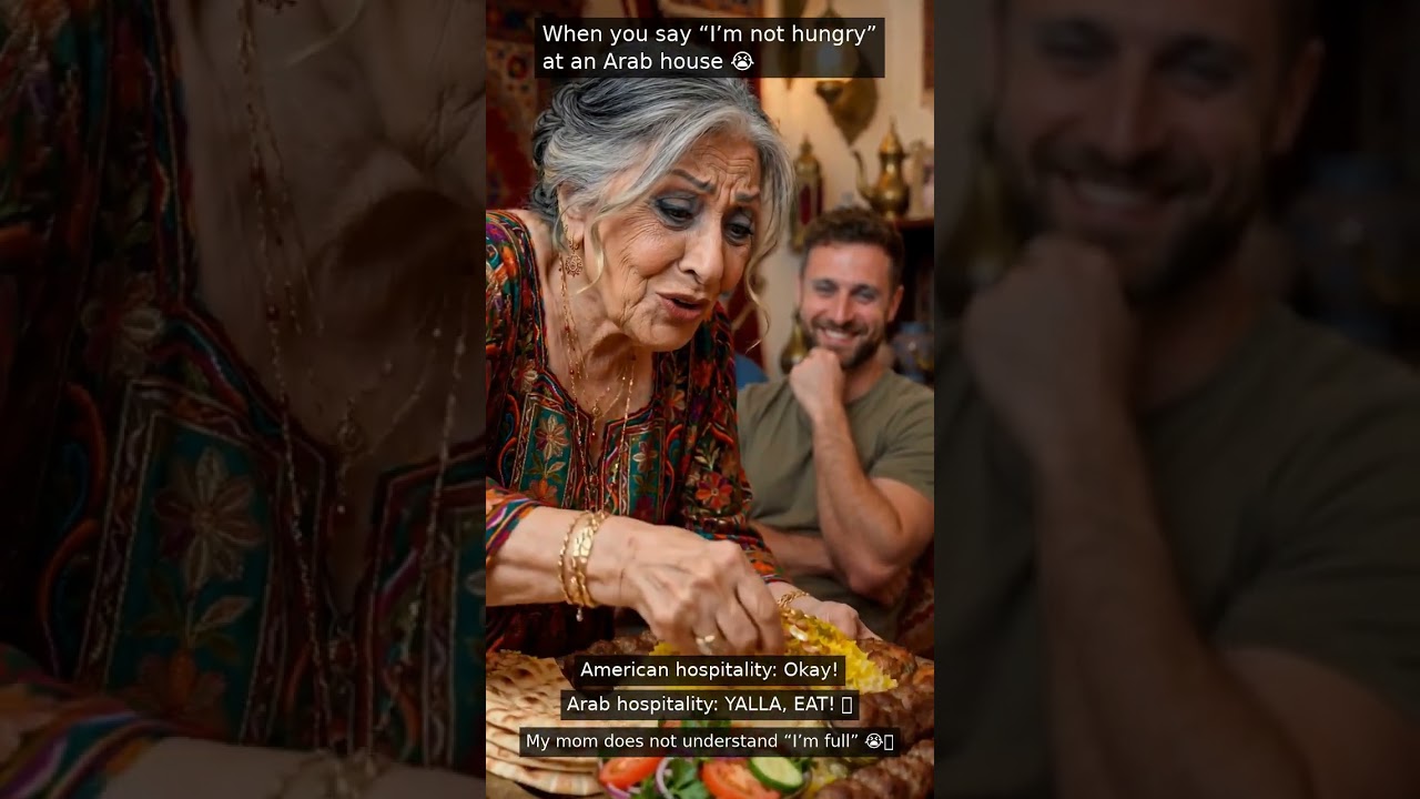 When you say I'm not hungry at an Arab house 😭