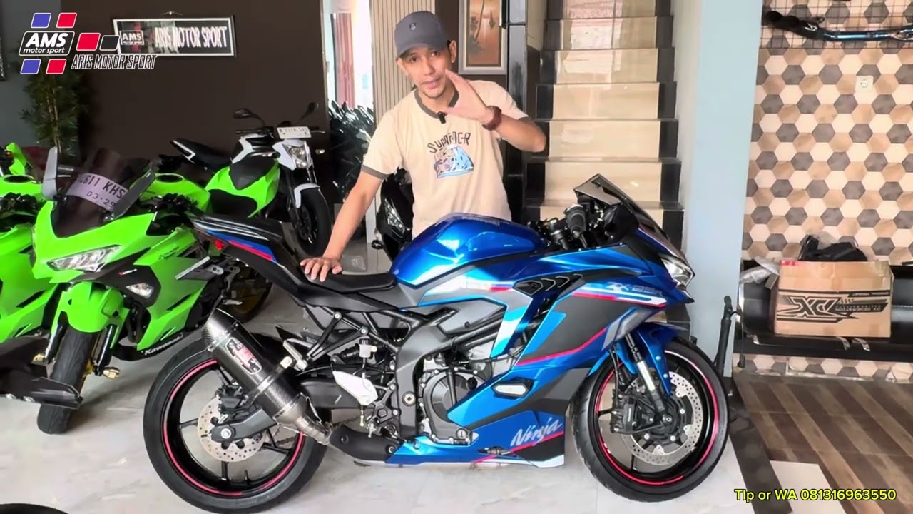 ZX25R ABS QS BIRU PAKAI KNALPOT YOSIMURA USA 