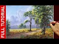 Tutorial  how to paint trees beside the road in acrylics  jmlisondra