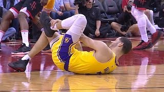 Lonzo Ball Ankle Injury - Lakers vs Rockets | January 19, 2019 | 2018-19 NBA Season