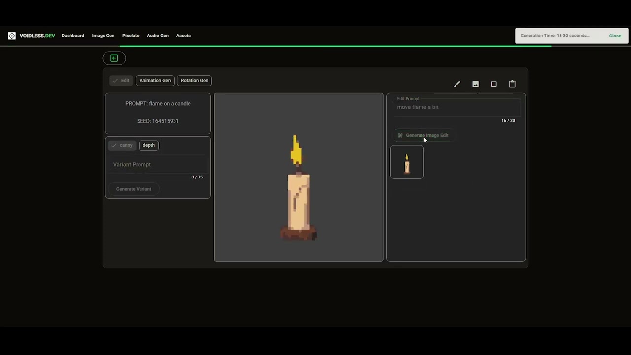 Generate PIxel Art Frame Animations