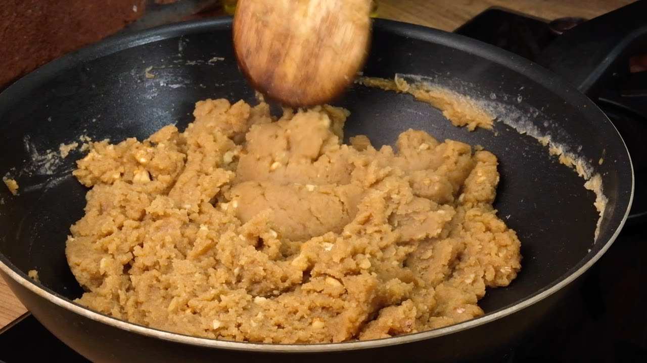 Мучная халва с молоком и тахини Рецепт | Как | Мучная халва