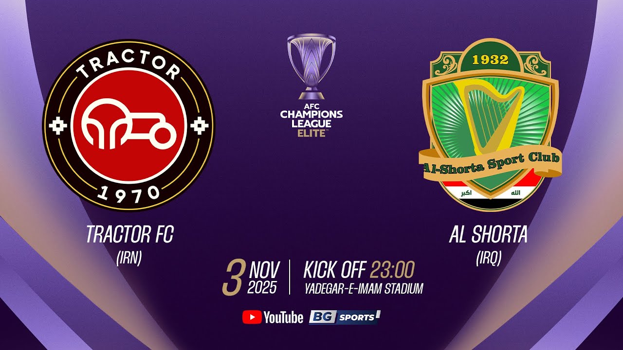 LIVE🔴 : Tractor FC (IRN) vs Al Shorta (IRQ) | ACL ELITE 2025/26 | 03.11.25