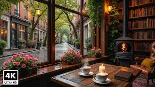 Relaxing Jazz Coffee Shop On A Rainy Day ~ Piano Jazz Music And Gentle Rain Sounds For Focus, Relax